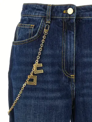 Jewel chain jeans Woman ELISABETTA FRANCHI Blue
