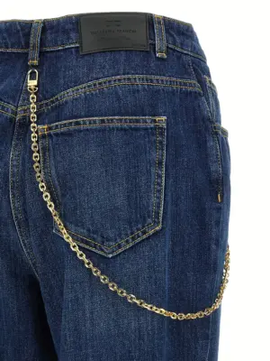 Jewel chain jeans 100% cotton ELISABETTA FRANCHI Blue