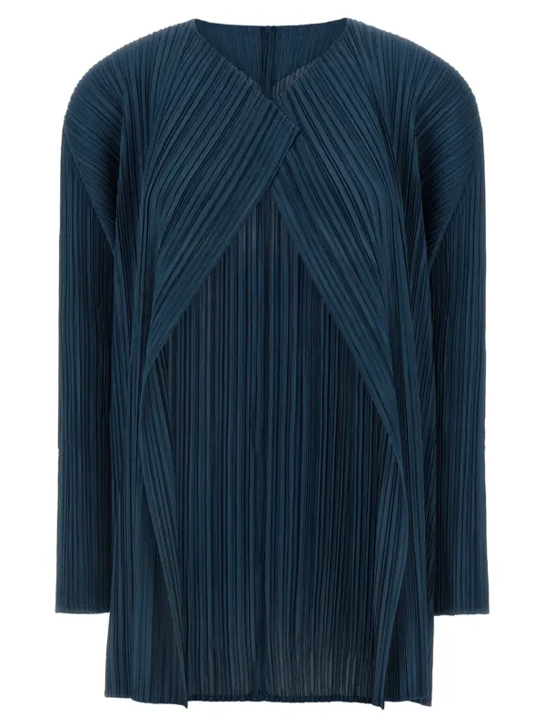 'Mellow Pleats' cardigan PLEATS PLEASE ISSEY MIYAKE Blue