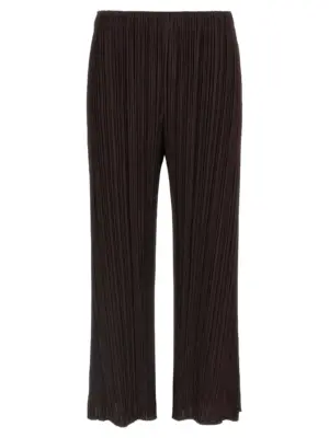 'Monthly Colors: July' pants PLEATS PLEASE ISSEY MIYAKE Brown