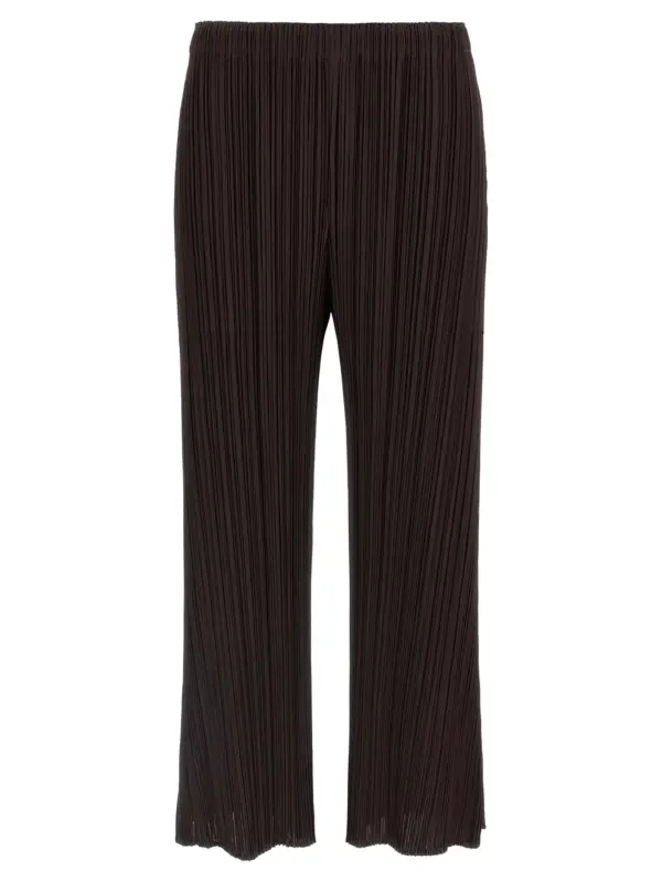 'Monthly Colors: July' pants PLEATS PLEASE ISSEY MIYAKE Brown