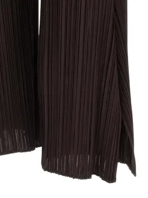 'Monthly Colors: July' pants 100% polyester PLEATS PLEASE ISSEY MIYAKE Brown