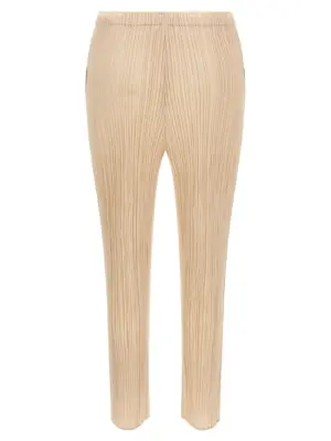 'Monthly Colors: July' pants PP58JF11540 PLEATS PLEASE ISSEY MIYAKE Beige