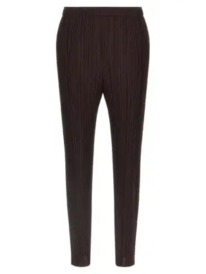 'Monthly Colors: July' pants PLEATS PLEASE ISSEY MIYAKE Brown