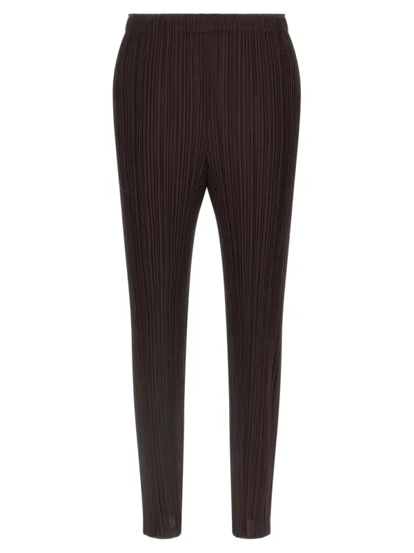 'Monthly Colors: July' pants PLEATS PLEASE ISSEY MIYAKE Brown