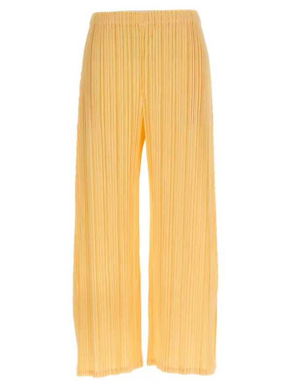 'Mellow Pleats' pants PLEATS PLEASE ISSEY MIYAKE Yellow