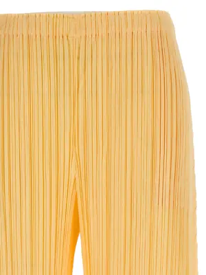 'Mellow Pleats' pants Woman PLEATS PLEASE ISSEY MIYAKE Yellow