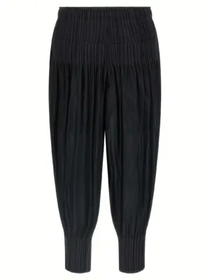 'Fluffy Basics' pants PP58JF40215 PLEATS PLEASE ISSEY MIYAKE Black