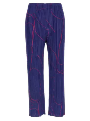 'Pause' pants PLEATS PLEASE ISSEY MIYAKE Blue