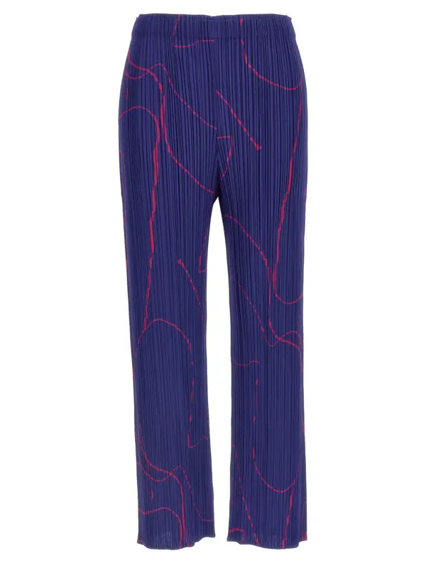 'Pause' pants PLEATS PLEASE ISSEY MIYAKE Blue