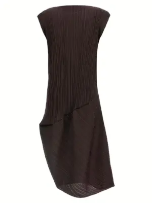 Midi Dress PP58JH46347 PLEATS PLEASE ISSEY MIYAKE Brown