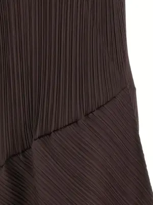 Midi Dress 100% polyester PLEATS PLEASE ISSEY MIYAKE Brown