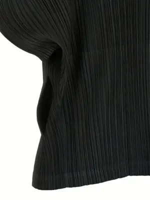 'Monthly Colors: August' top 100% polyester PLEATS PLEASE ISSEY MIYAKE Black