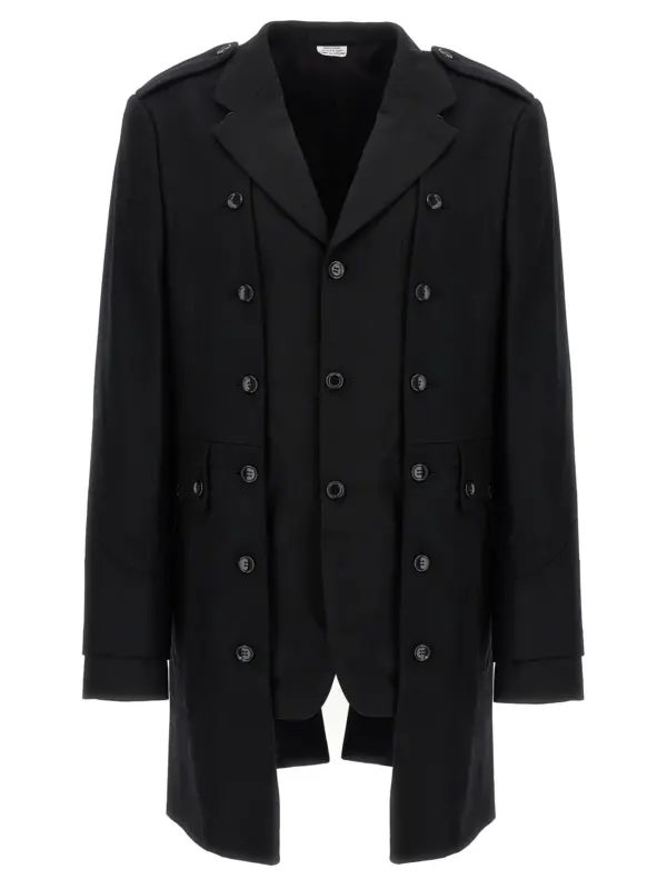 Double layer blazer coat COMME DES GARÇONS HOMME PLUS Black