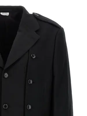 Double layer blazer coat 100% wool COMME DES GARÇONS HOMME PLUS Black
