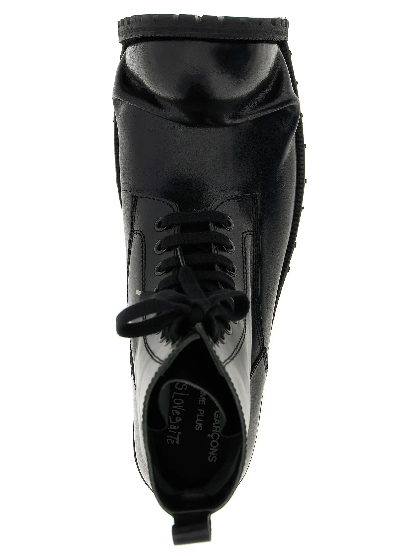 Черевики Comme Des Garçons Homme Plus x Kids Love Gaite Combat Чорні 4 Comme des Garçons x Kids Love Gaite combat boots 100% cow leather (Bos Taurus) COMME DES GARÇONS HOMME PLUS Black