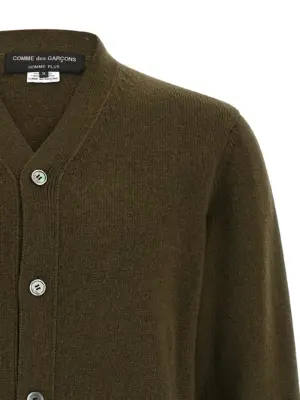 Jacquard insert cardigan Man COMME DES GARÇONS HOMME PLUS Green