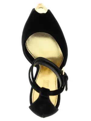'Jessica' sandals 65% viscose 35% cupro PARIS TEXAS Black