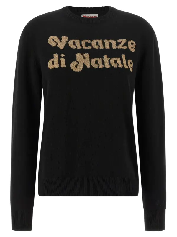'New Queen-Vacanze di Natale' sweater Limited Ed. MC2 SAINT BARTH Black