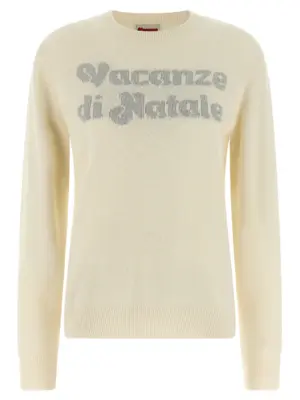 'New Queen-Vacanze di Natale' sweater Limited Ed. MC2 SAINT BARTH White