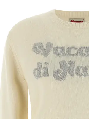 'New Queen-Vacanze di Natale' sweater Limited Ed. Woman MC2 SAINT BARTH White