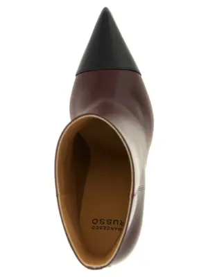 'R1B1020' ankle boots 100% goat leather (Capra Hircus Hircus) FRANCESCO RUSSO Bordeaux
