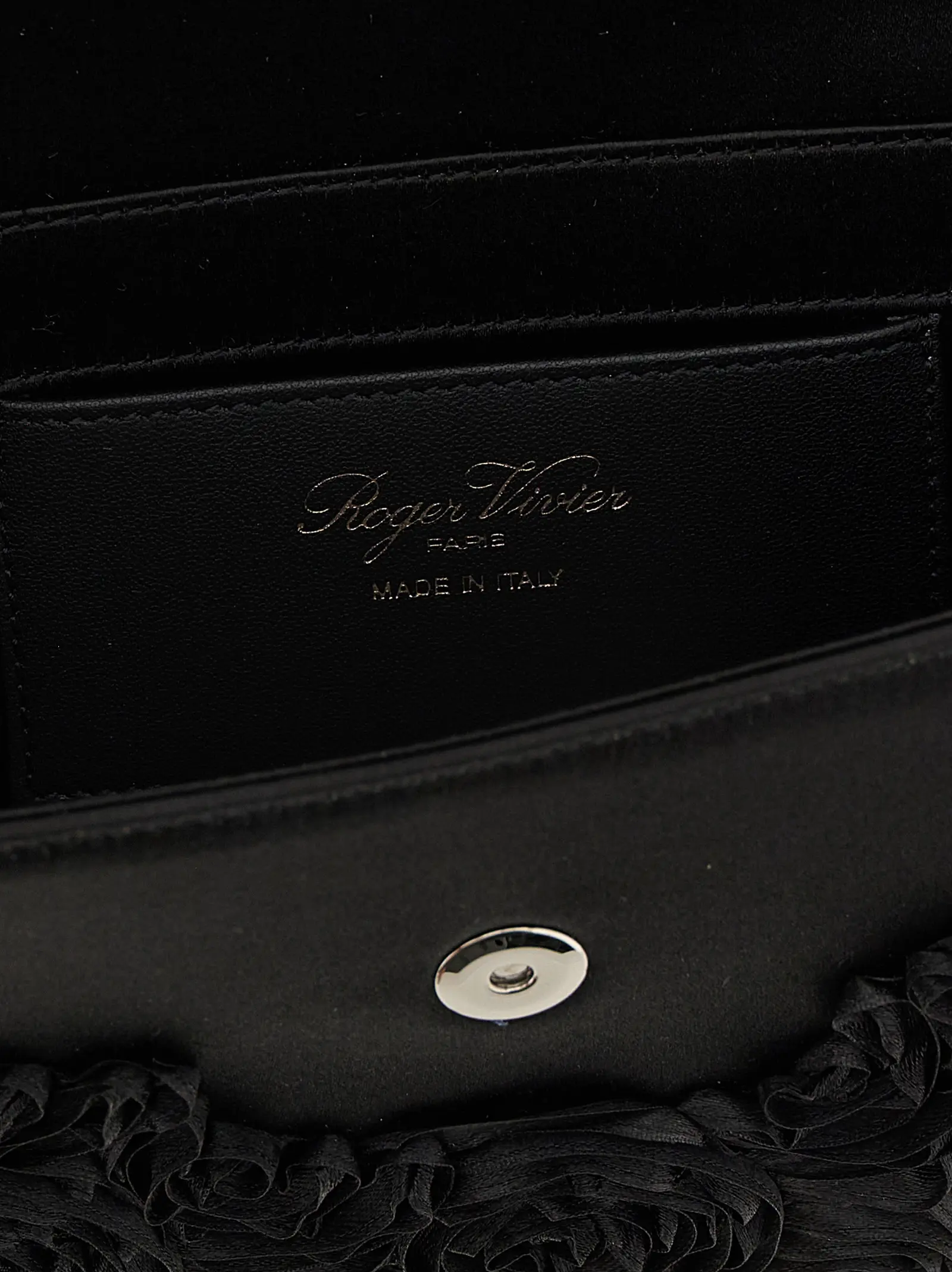 Клатч Roger Vivier Efflorescence Чорний 4 'Efflorescence' clutch 67% viscose