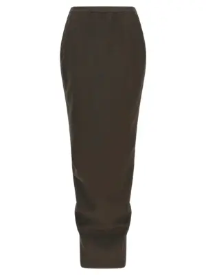 'Soft Pillar long' skirt RICK OWENS Gray