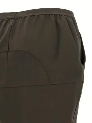 'Soft Pillar long' skirt 87% wool 10% nylon 3% elastane RICK OWENS Gray