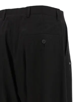 'Tailored Wide Belas' pants 81% cotton 19% wool RICK OWENS Black