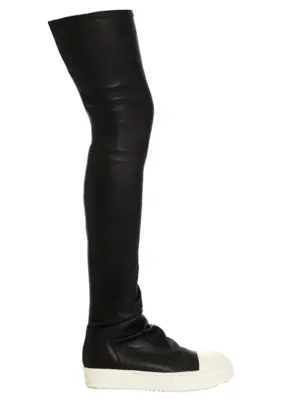 'High Stocking Sneaks' boots RICK OWENS White/Black