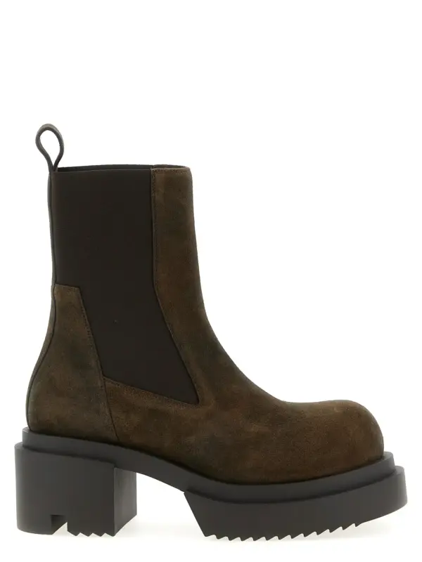 'Beatle Bogun' ankle boots RICK OWENS Brown