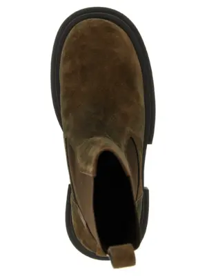 'Beatle Bogun' ankle boots 100% calfskin leather (Bos Taurus) RICK OWENS Brown