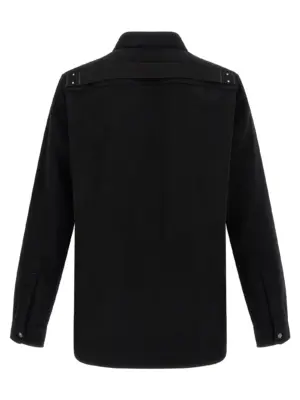 'Outershirt' overshirt RU02E1744WSF09 RICK OWENS Black