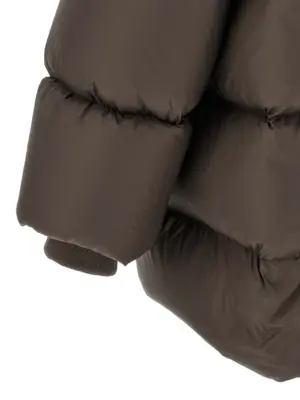 'Turtle' down jacket 100% nylon RICK OWENS Brown
