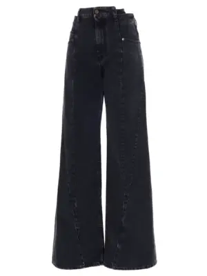 Jeans asymmetrical waist S51LA0133S30496961 MAISON MARGIELA Black