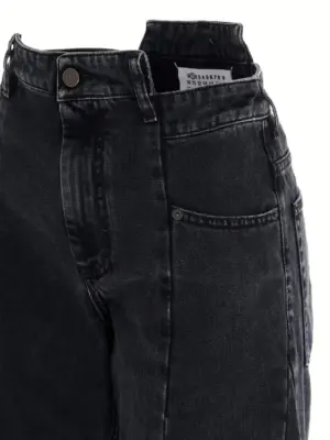 Jeans asymmetrical waist Fall Winter 2025/2026 MAISON MARGIELA Black