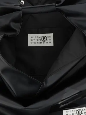 'Japanese Classic' medium handbag 100% calfskin leather MM6 MAISON MARGIELA Black