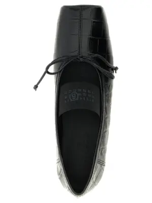 'Ballet' ballet flats 100% calfskin leather (Bos Taurus) MM6 MAISON MARGIELA Black