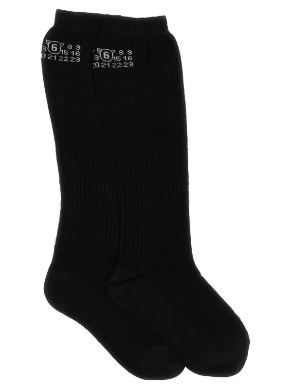 'Bootleg' socks MM6 MAISON MARGIELA Black