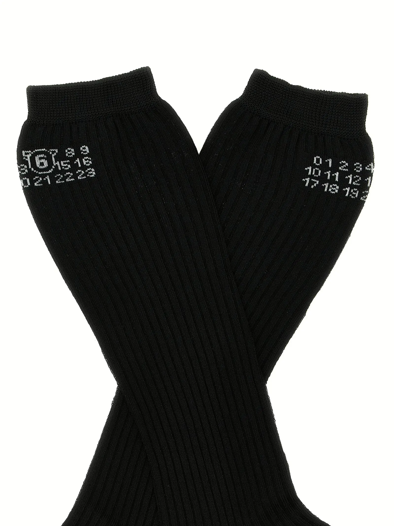 Шкарпетки Bootleg Mm6 Maison Margiela Чорні 3 'Bootleg' socks Woman MM6 MAISON MARGIELA Black