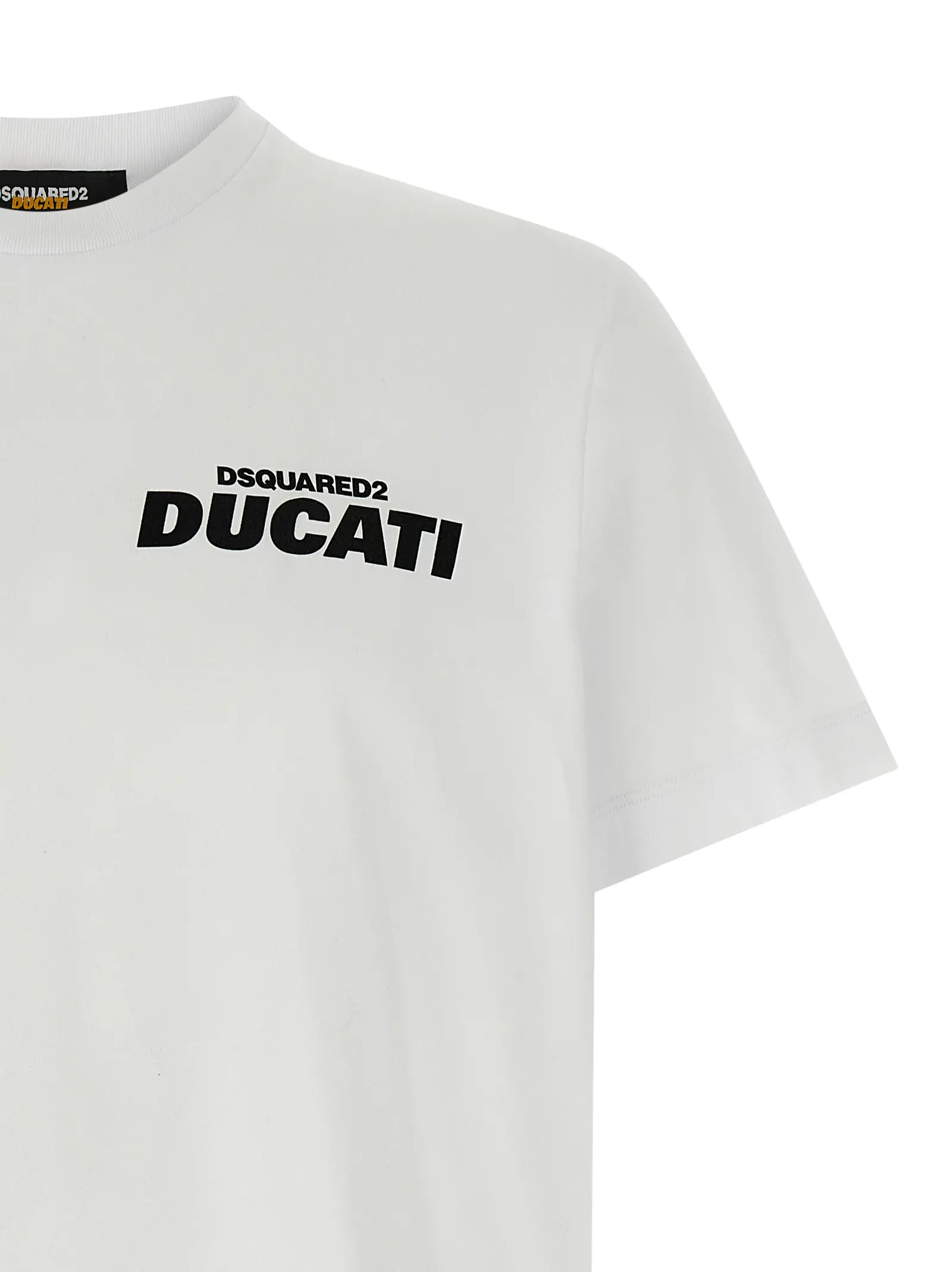 Футболка Dsquared2 T-shirt capsule Dsquared2 x Ducati Чорно-біла 3 T-shirt capsule Dsquared2 x Ducati Man DSQUARED2 White/Black