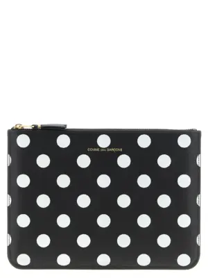 'Polka Dots Printed' wallet COMME DES GARÇONS WALLET White/Black