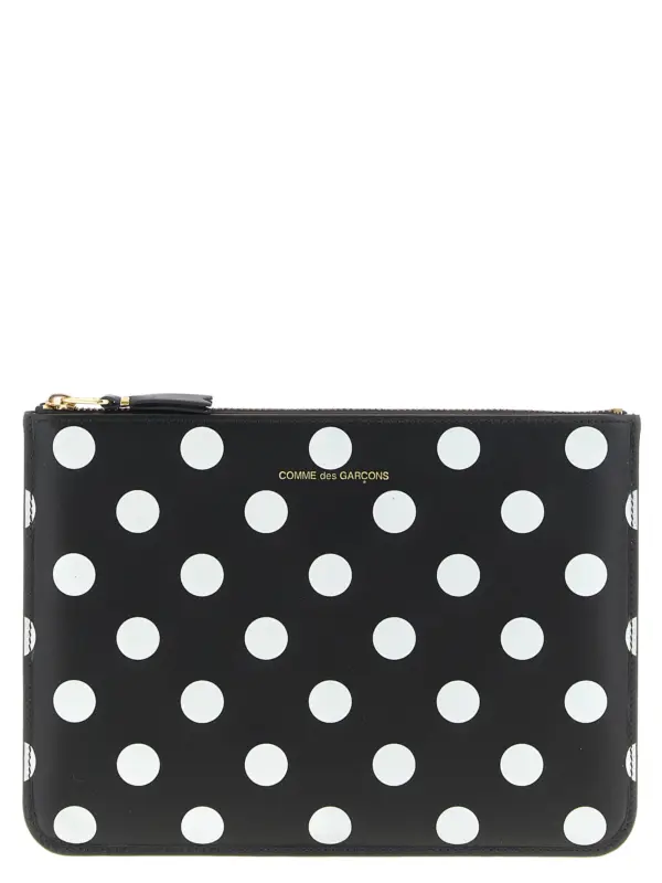 'Polka Dots Printed' wallet COMME DES GARÇONS WALLET White/Black