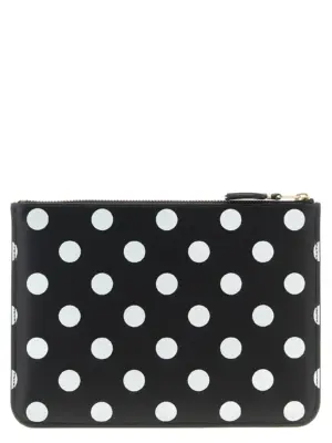 'Polka Dots Printed' wallet SA5100PDBLACK COMME DES GARÇONS WALLET White/Black