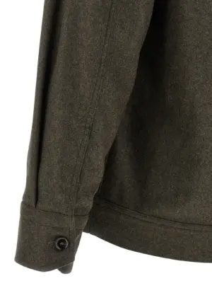 Wool cloth overshirt 100% wool BRIONI Gray