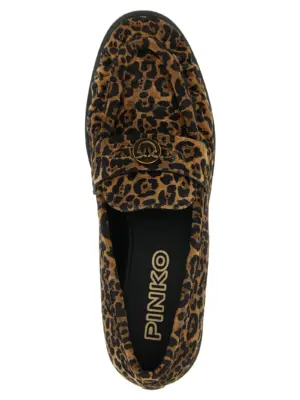 'Nora 01' loafers 100% calfskin leather (Bos Taurus) PINKO Brown