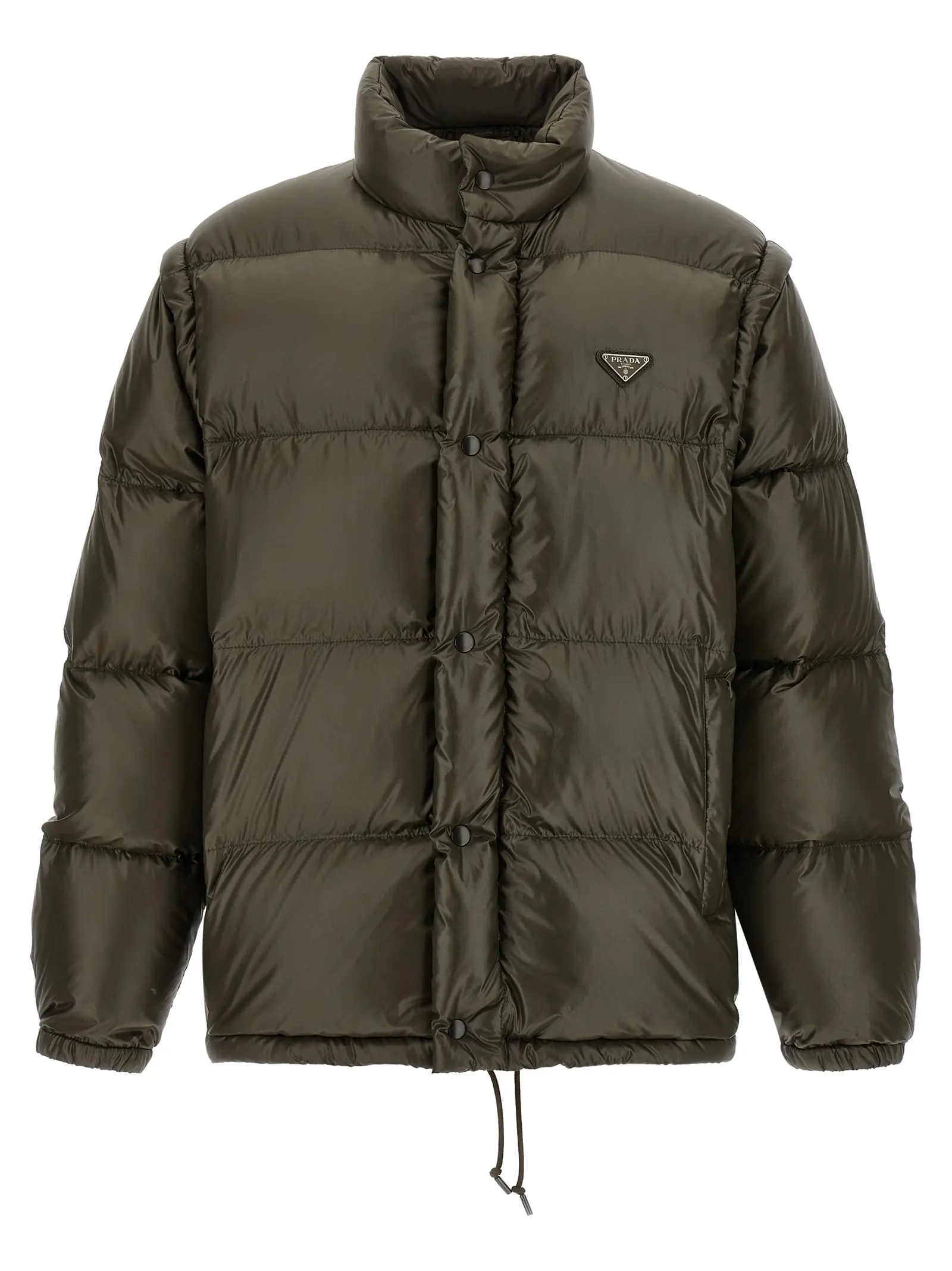 Пуховик Prada Re-Nylon Сірий 1 Re-Nylon down jacket PRADA Gray