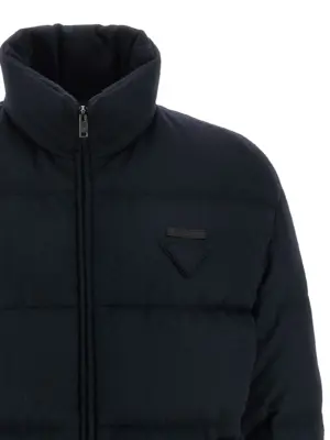 Cashmere down jacket Man PRADA Blue