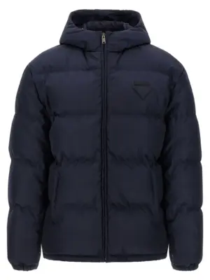 Re-Nylon down jacket PRADA Blue